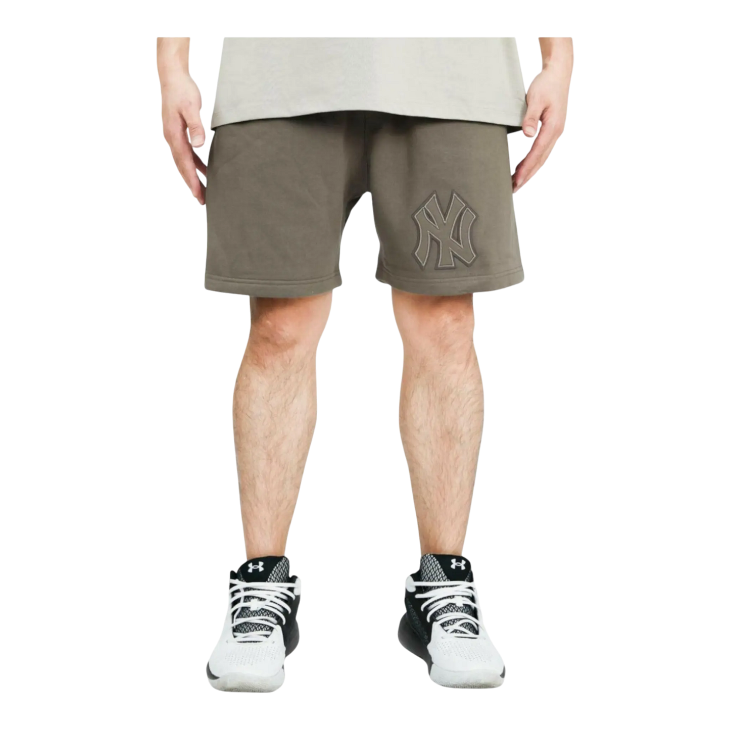Pro Standard New York Yankees Neutral Men Fleece Shorts Dark Taupe