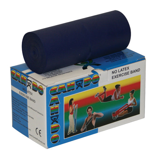 CanDo Non-Latex Resistance Band - Blue (Heavy) - 6 Yard Roll for Exercise & Rehab