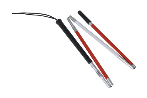 Folding Blind Cane - 42 Inch Lightweight Reflective Walking Stick