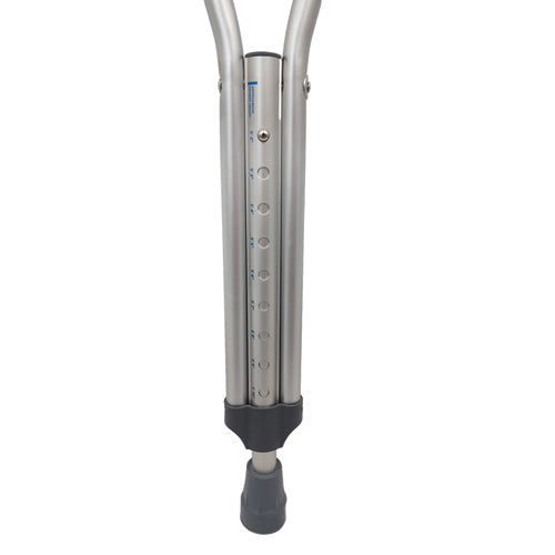 WALK WITH ME Adult Aluminum Crutches, Adjustable Height, 350 lbs Capacity - Case of 8 Pairs