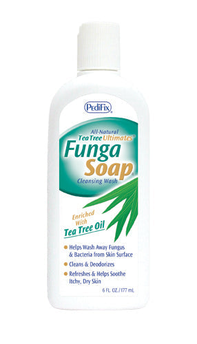 FungaSoap Tea Tree Oil Cleansing Wash - Antifungal Foot & Body Soap 6 oz