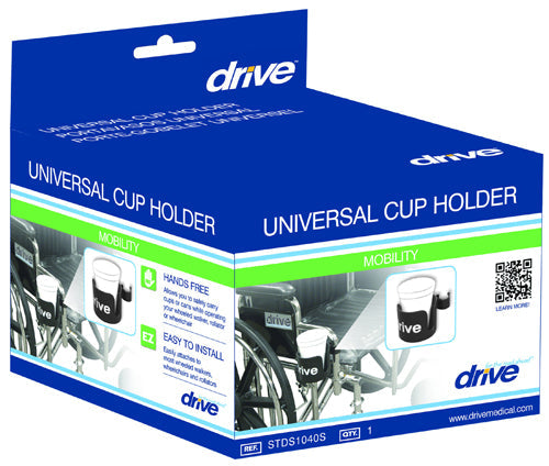 Wheelchair Cup Holder for Walker, Universal Drink Holder with Adjustable Clamp