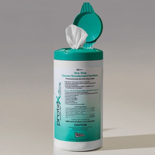 Protex Ultra Disinfectant Wipes, 75 Count Canister, 7 x 9.5 Textured, Hospital Grade Hard Surface Disinfectant