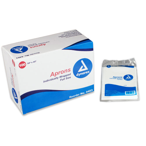Polyethylene Aprons 24 x 42 - Box of 100 | Disposable Protective Gowns