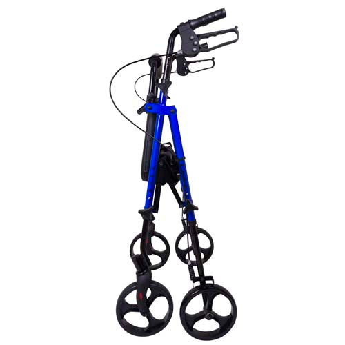 ProBasics Aluminum Rollator - Height Adjustable, Padded Seat, 300 lb Capacity, Blue