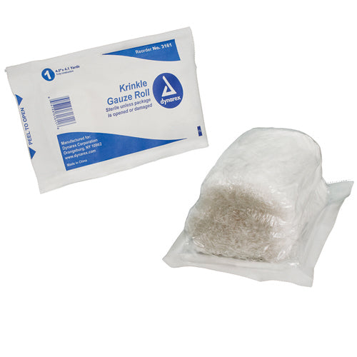 Sterile Gauze Krinkle Roll 4.5 x 4.1 yds, 6-Ply Wound Dressing (Each)
