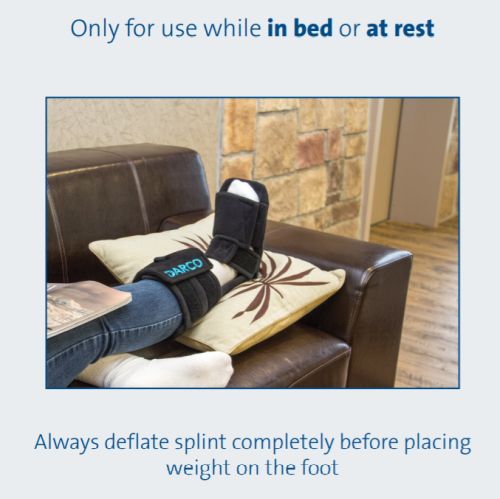 DARCO Plantar Fasciitis Night Splint - Black, Medium - Heel Spurs & Achilles Relief