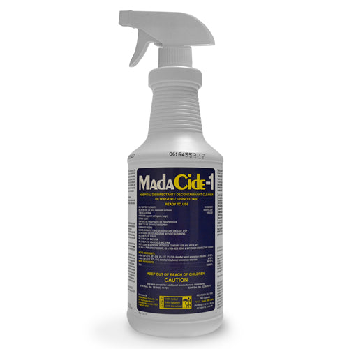 Madacide-1 Alcohol-Free Disinfectant Cleaner Spray, 32 oz - Broad Spectrum Virucidal, Bactericidal, Tuberculocidal