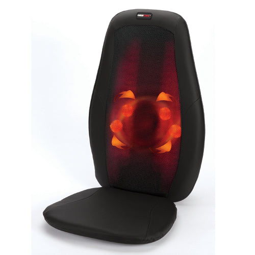Shiatsu Back Massager with Heat - Deep Kneading Lumbar Support Cushion