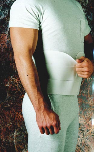 Sportaid 3-Panel Abdominal Binder - Large/XL 46-62 Inch - Breathable Elastic Support