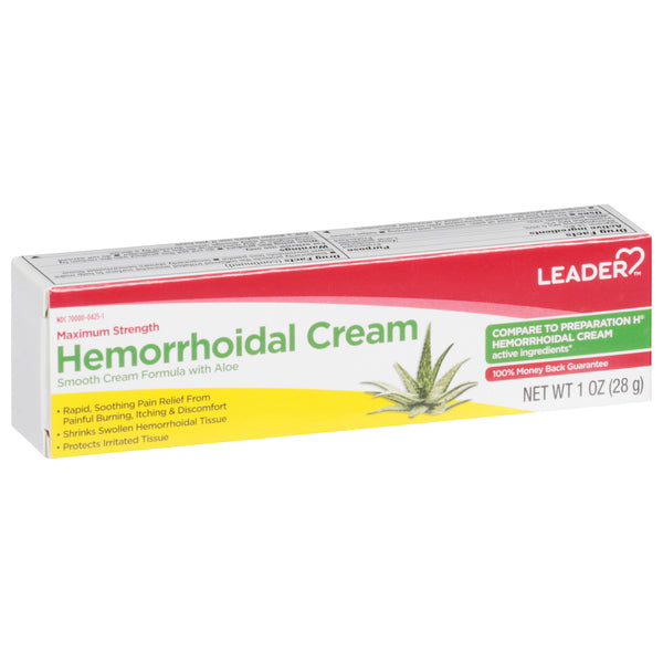 Leader(Tm) Maximum Strength Hemorrhoidal Cream 1 Oz(Compare To Preparation H)