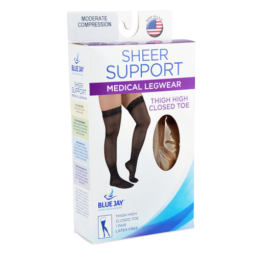 Firm 20-30 mmHg Thigh High Compression Stockings 2XL Stay-Up Top - CT