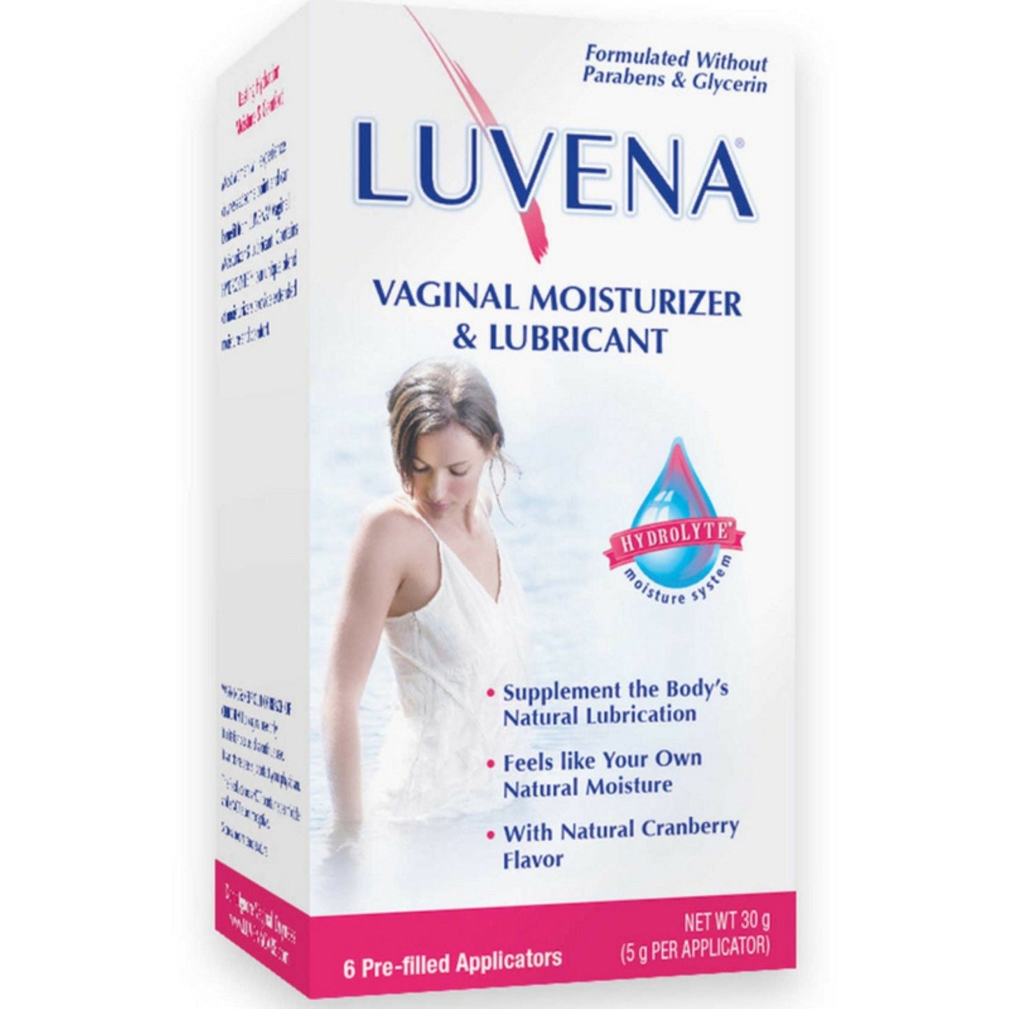 Luvena Prebiotic Vaginal Moisturizer & Lubricant Pre-Filled Applicators 6Ct