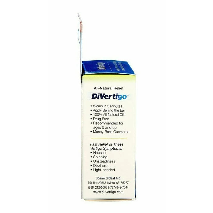 DiVertigo - Essential Topical Oil Blend for Vertigo & Dizziness Relief (0.17 fl oz) - Pack of 3