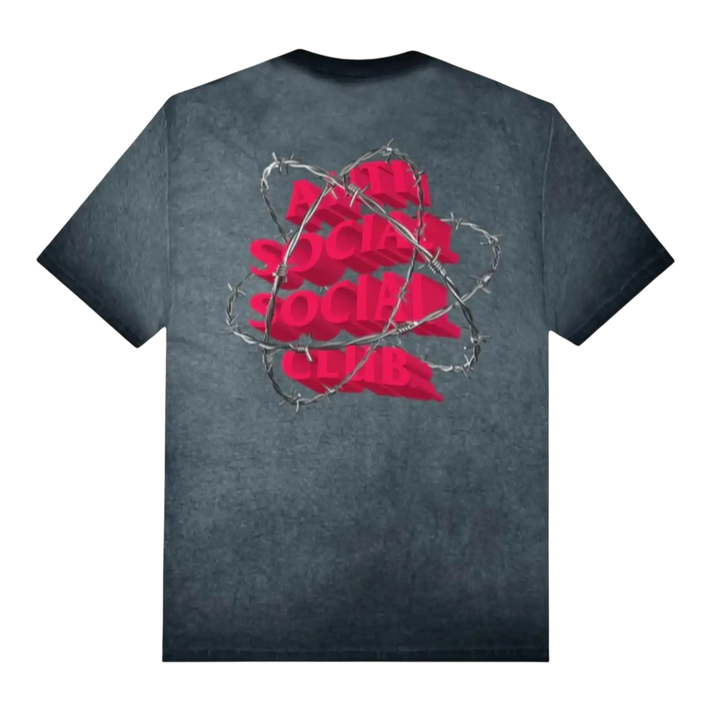 Anti Social Social Club New & Gone Men T-Shirt Black Mineral Wash