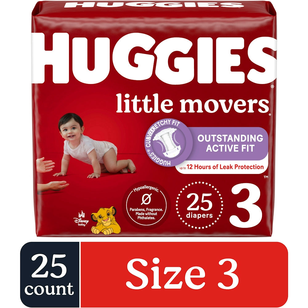 Huggies Little Movers Diapers Size 3 25Ct