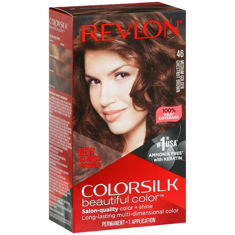Revlon Permanent Hair Color, Medium Golden Chestnut Brown 46
