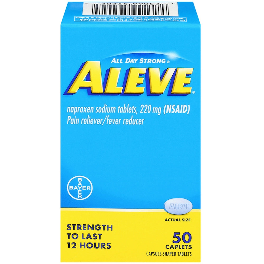 Aleve Pain Reliever & Fever Reducer, 220mg Naproxen Sodium, 50 Count Caplets