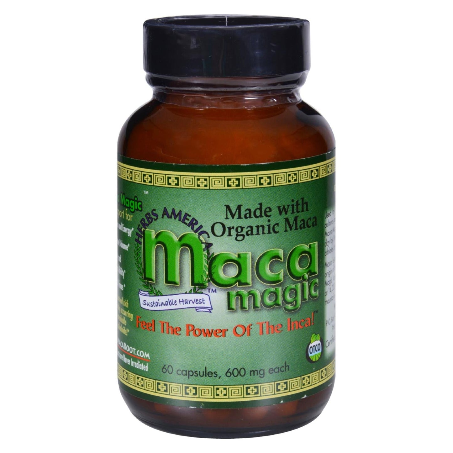 Maca Magic Organic Maca Root Supplement (Pack of 60 Capsules - 600 Mg)