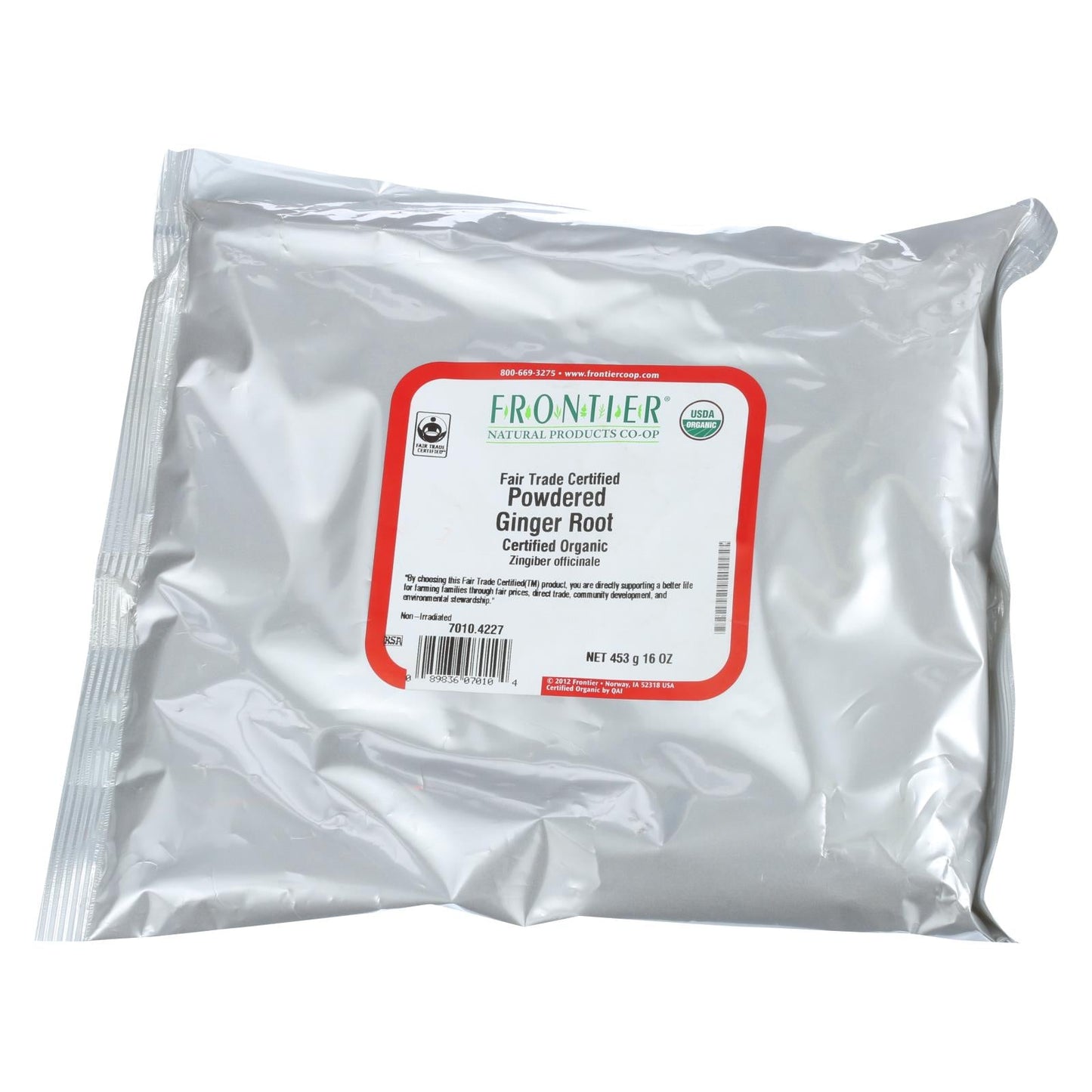 Fair Trade Organic Ground Ginger Root Powder - 1lb