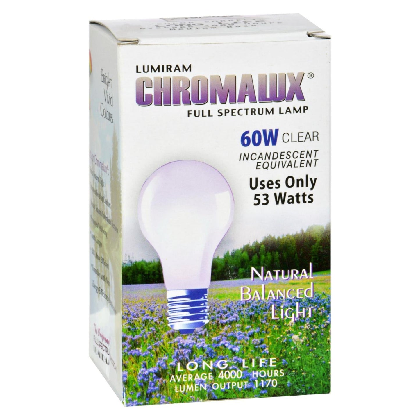 Chromaluxe Standard Clear Light Bulb, 60 Watt