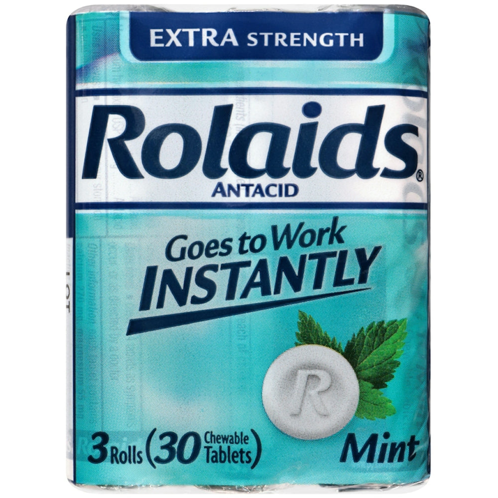 Rolaids Tablets Extra Strength Mint Tablets Antacid 3-10 Tablets Rolls