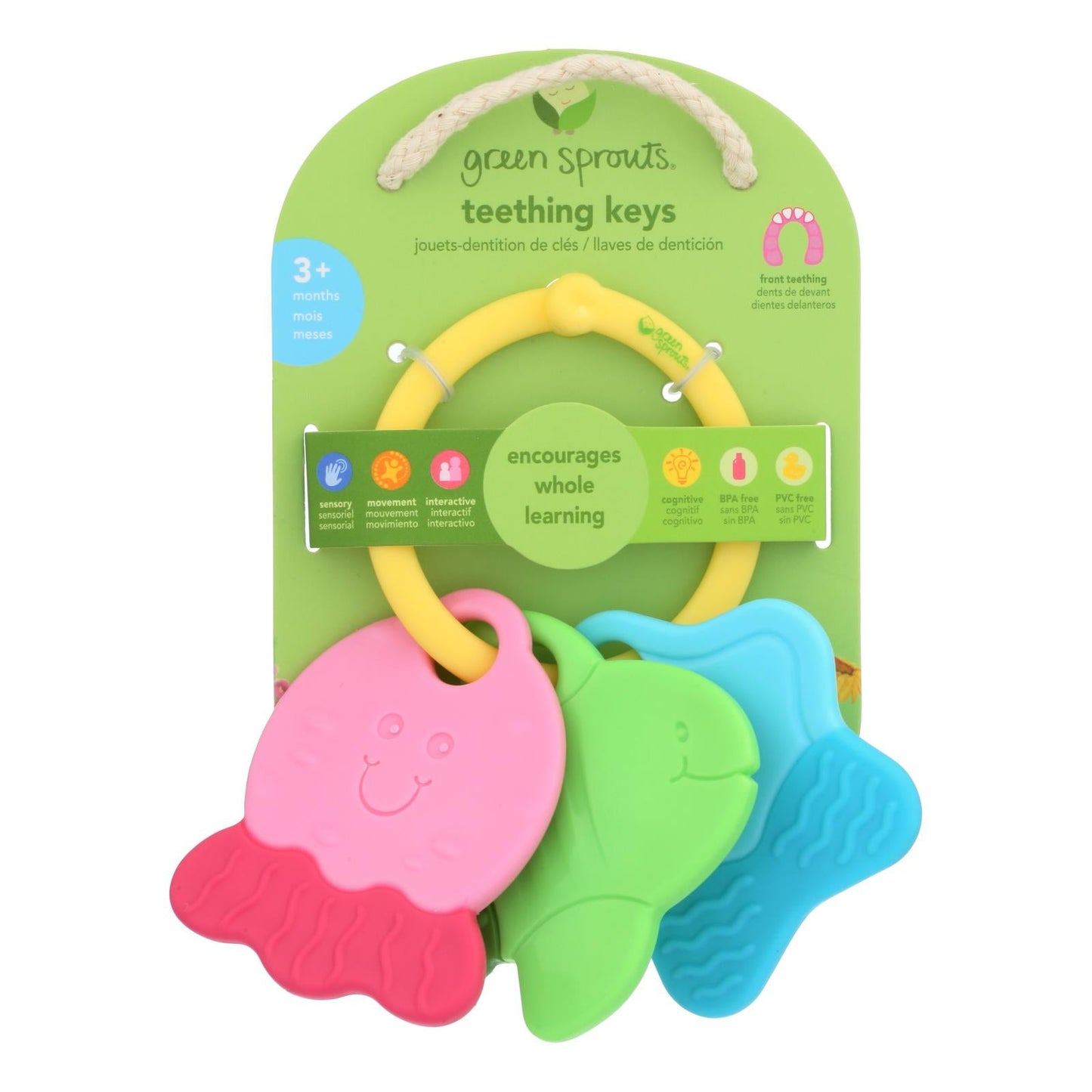 Green Sprouts Silicone Teething Keys for Babies, 3 Months+