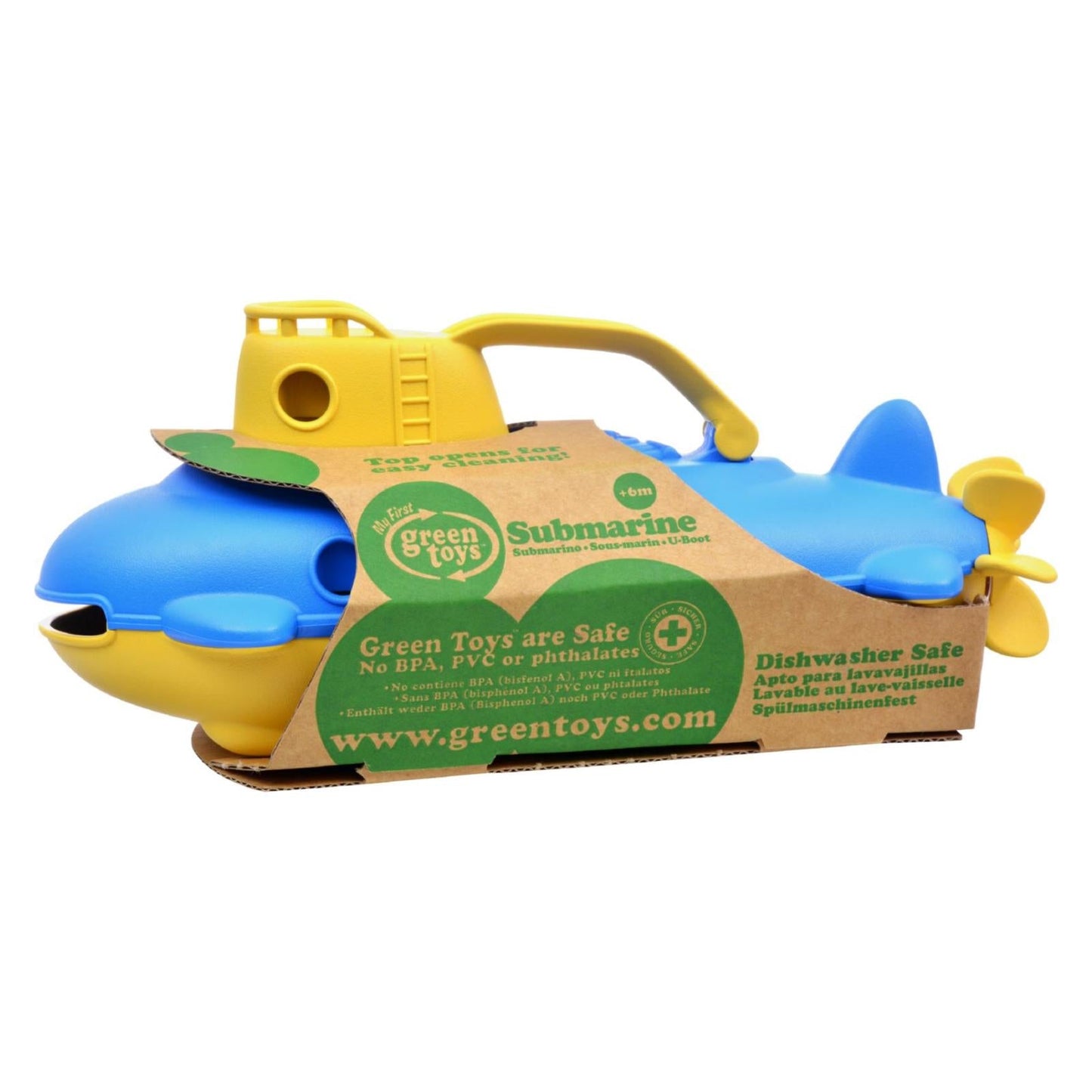 Green Toys Submarine with Yellow Cabin