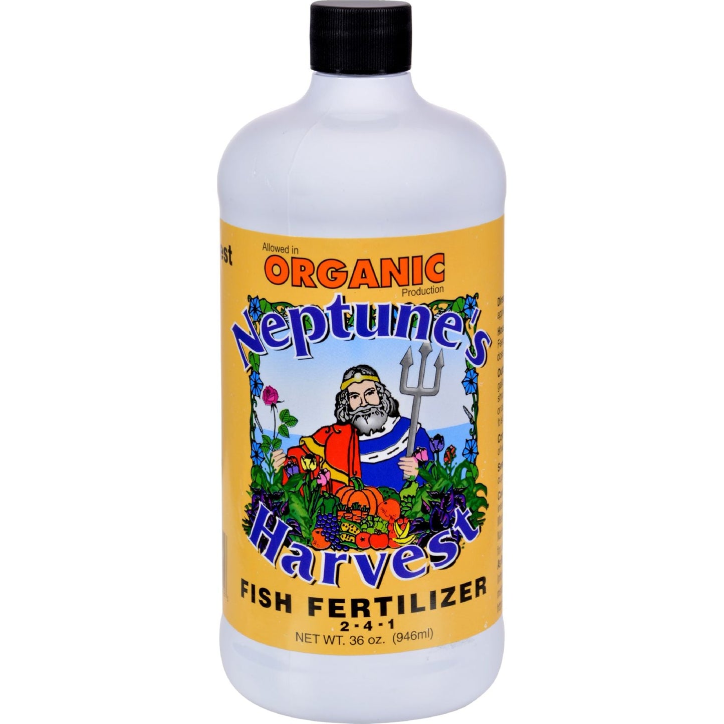 Neptune's Harvest Organic Fish Fertilizer - Orange Label 36 Oz.