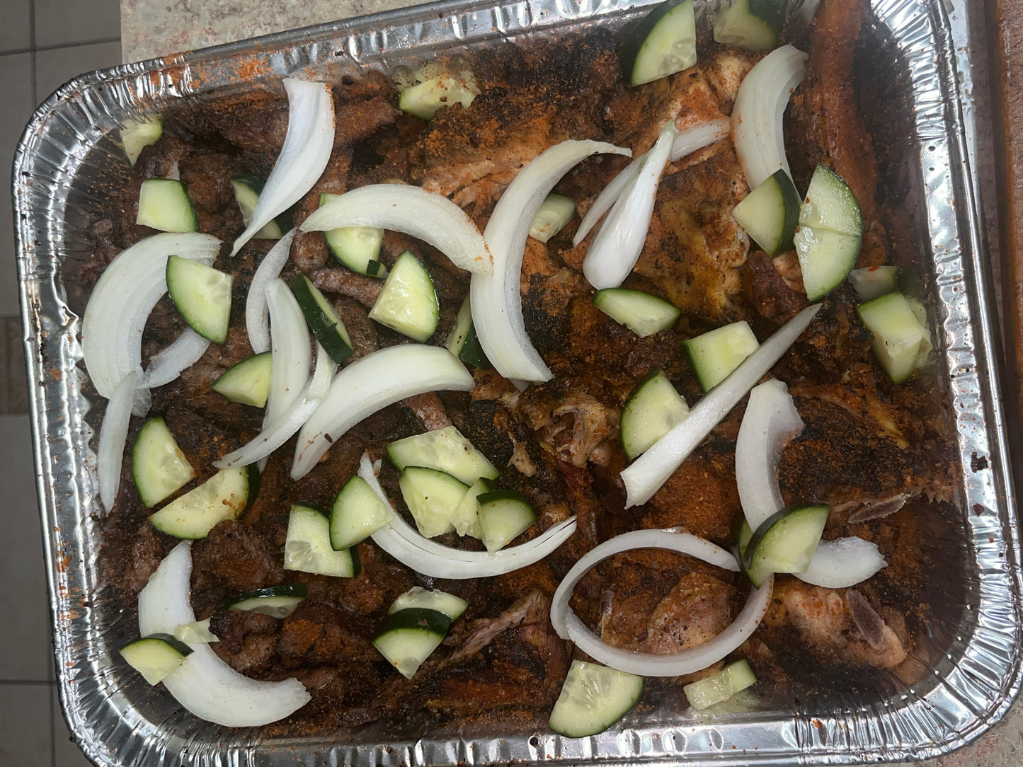 Small Tray Of Beef & Chicken Suya Mix For Event
