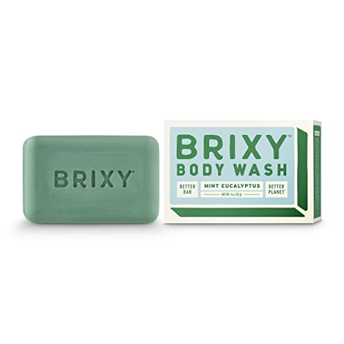 Brixy Body Wash Bar, 4 Oz, Refreshing Mint Eucalypt