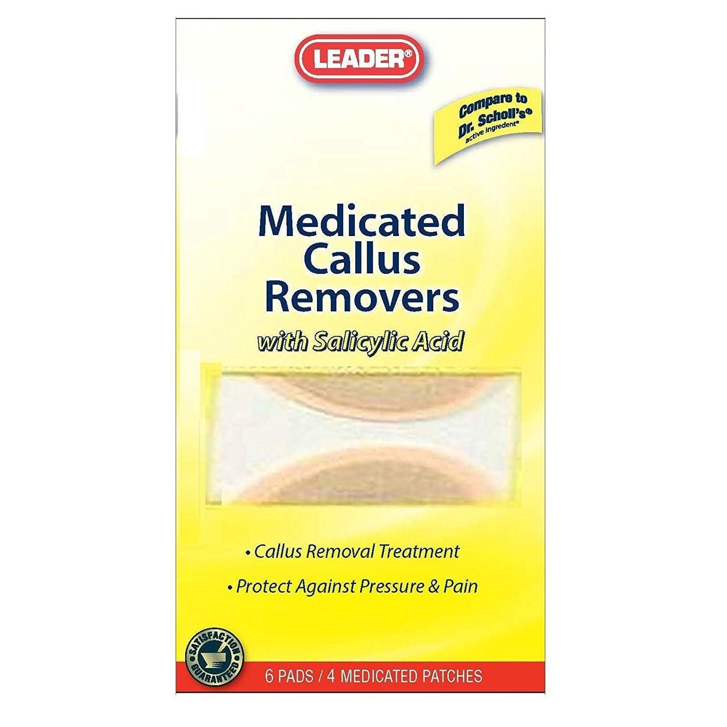 Leader(Tm) Callus Removers Medicated Patches 4 Ct Plus 6 Protective Pads(Compare to Dr. Scholls)