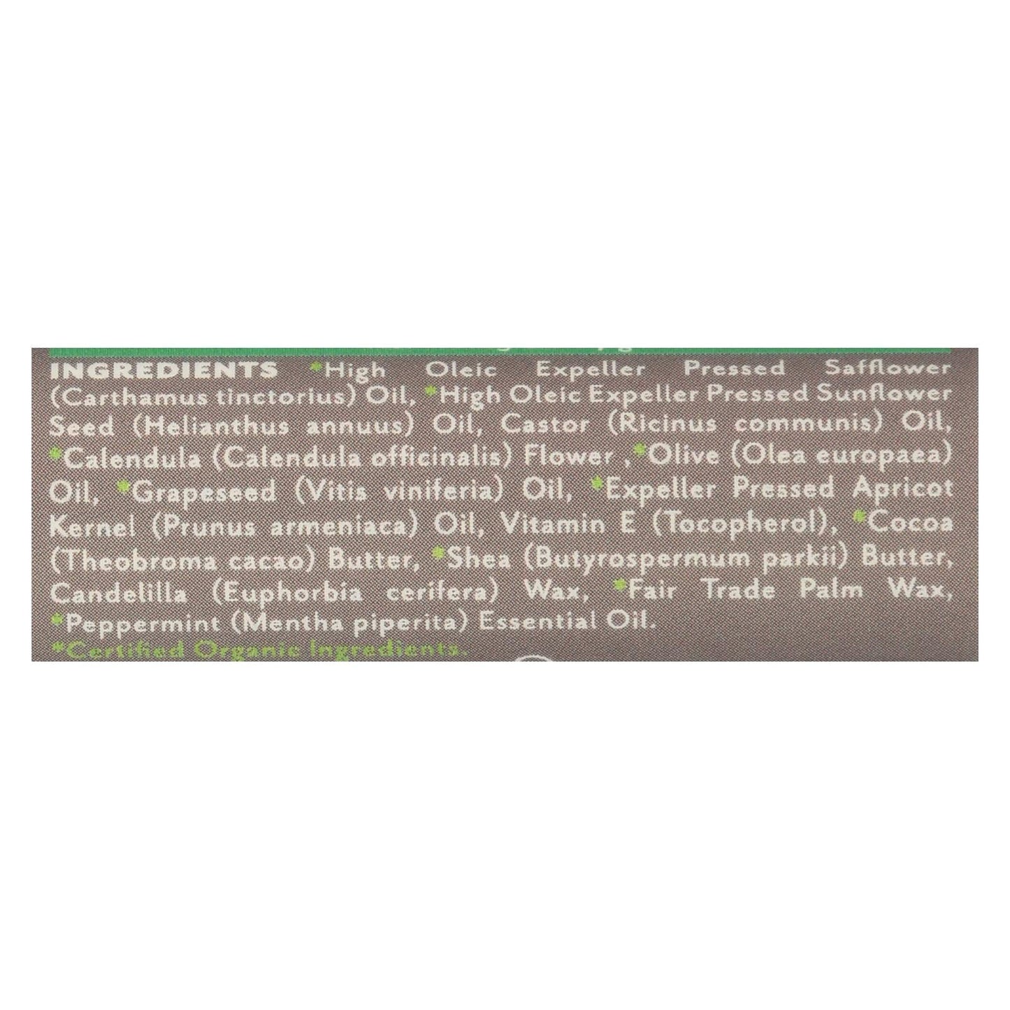 Soothing Touch Organic Peppermint Lip Balm, 0.25 oz (Case of 12)