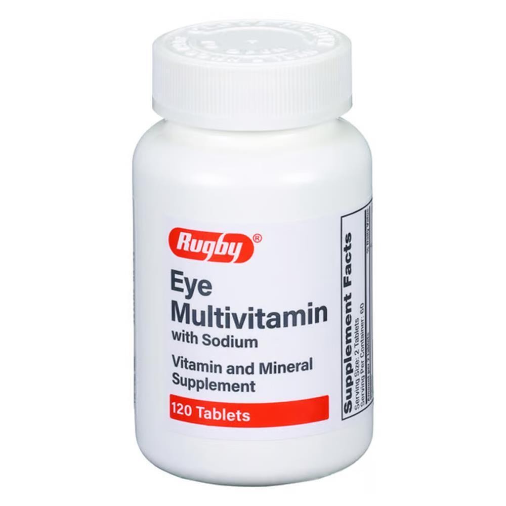 Rugby Vitamins Eye Multivitamin With Sodium Supplement Tablets
