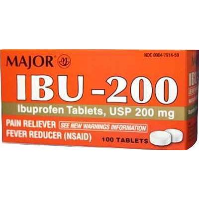 Major® IBU-200 Ibuprofen USP – 200mg – 100 Tablets