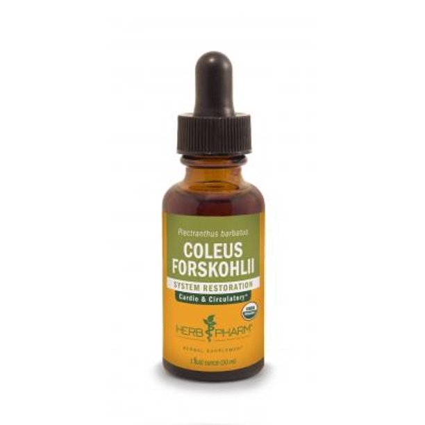 Herb Pharm Coleus Forskohlii Extract - Supports Healthy Cardiovascular Function - 1oz