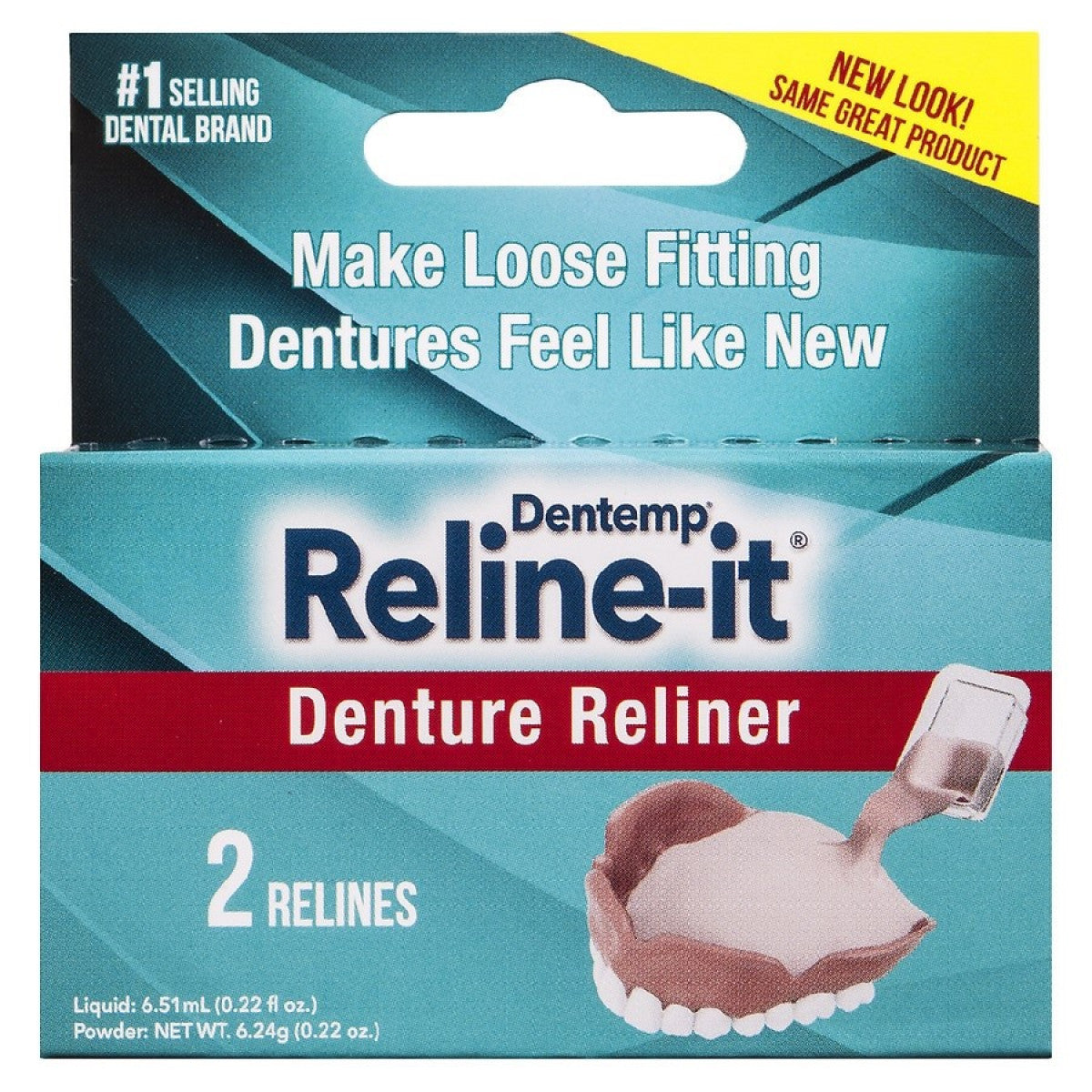 Dentemp Reline-It Denture Reliner 2 Ea Box