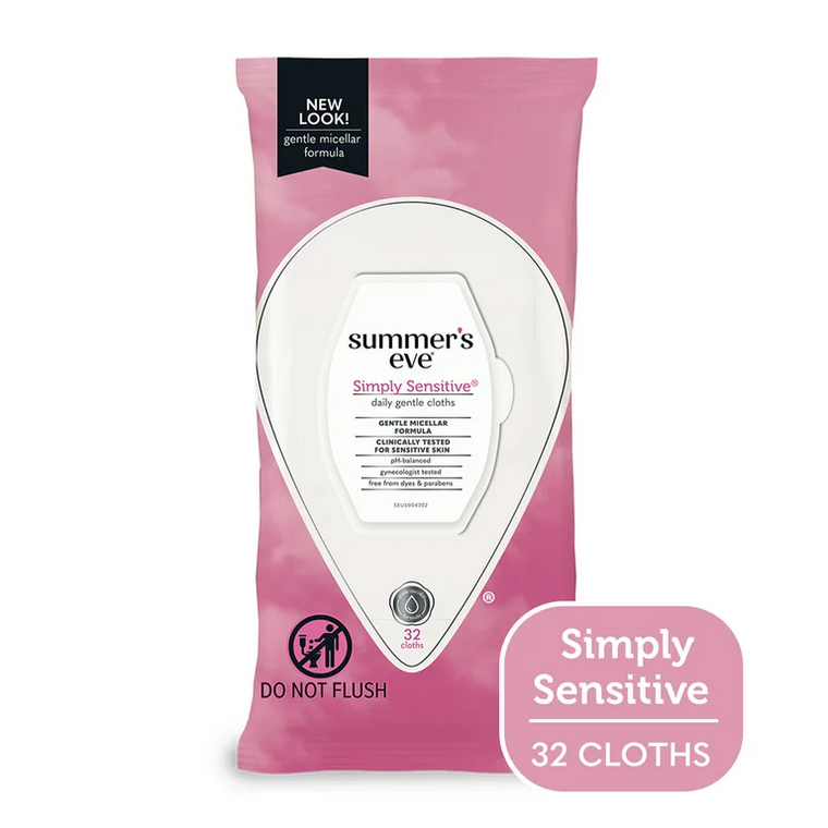 Summer's Eve Gentle Cloths, Daily, Simply Sensitive