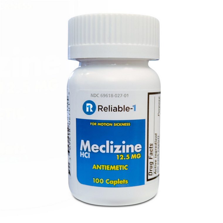 Reliable 1 Meclizine HCL 12.5mg - 100 Caplets