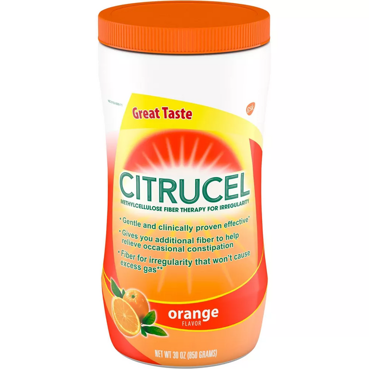 Citrucel Fiber Supplement Orange Powder 30 Oz