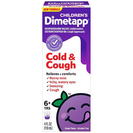Dimetapp, Children's Cold And Cough Liquid Grape, 4 Oz