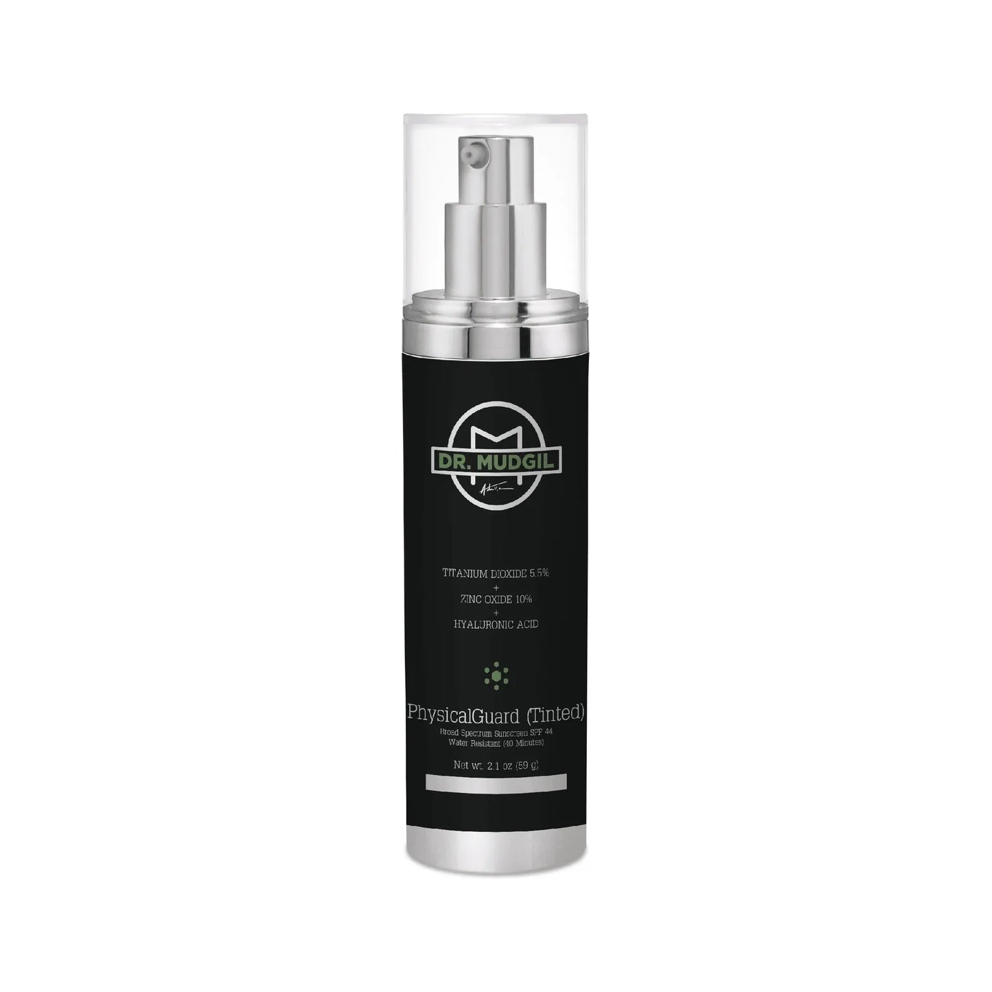 Wholly Kaw Dr. Mudgil PhysicalGuard (Tinted) with Titanium Dioxide 5.5% Zinc Oxide 10% Hyaluronic Acid Medical Grade Dermatologist Approved SPF 44 SunScreen 57g