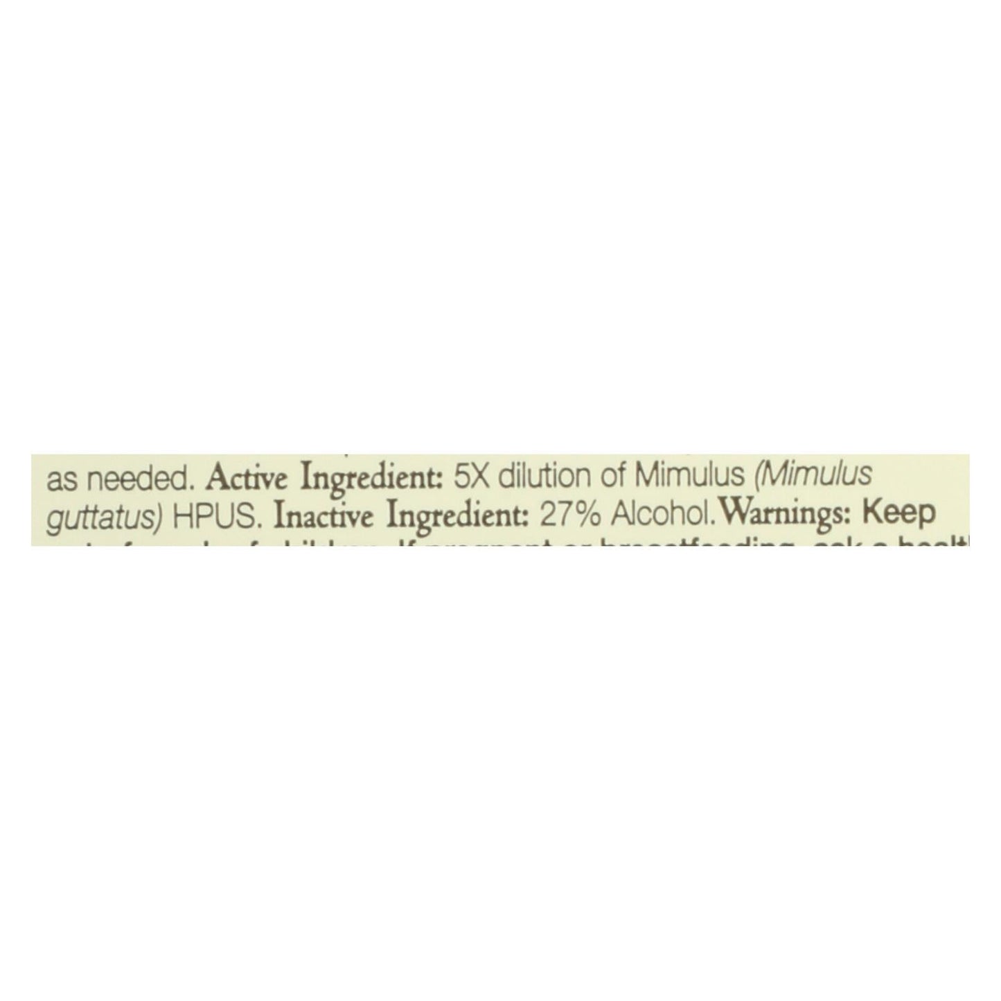 Bach Flower Remedies Essence Mimulūs, 0.7 Fl Oz