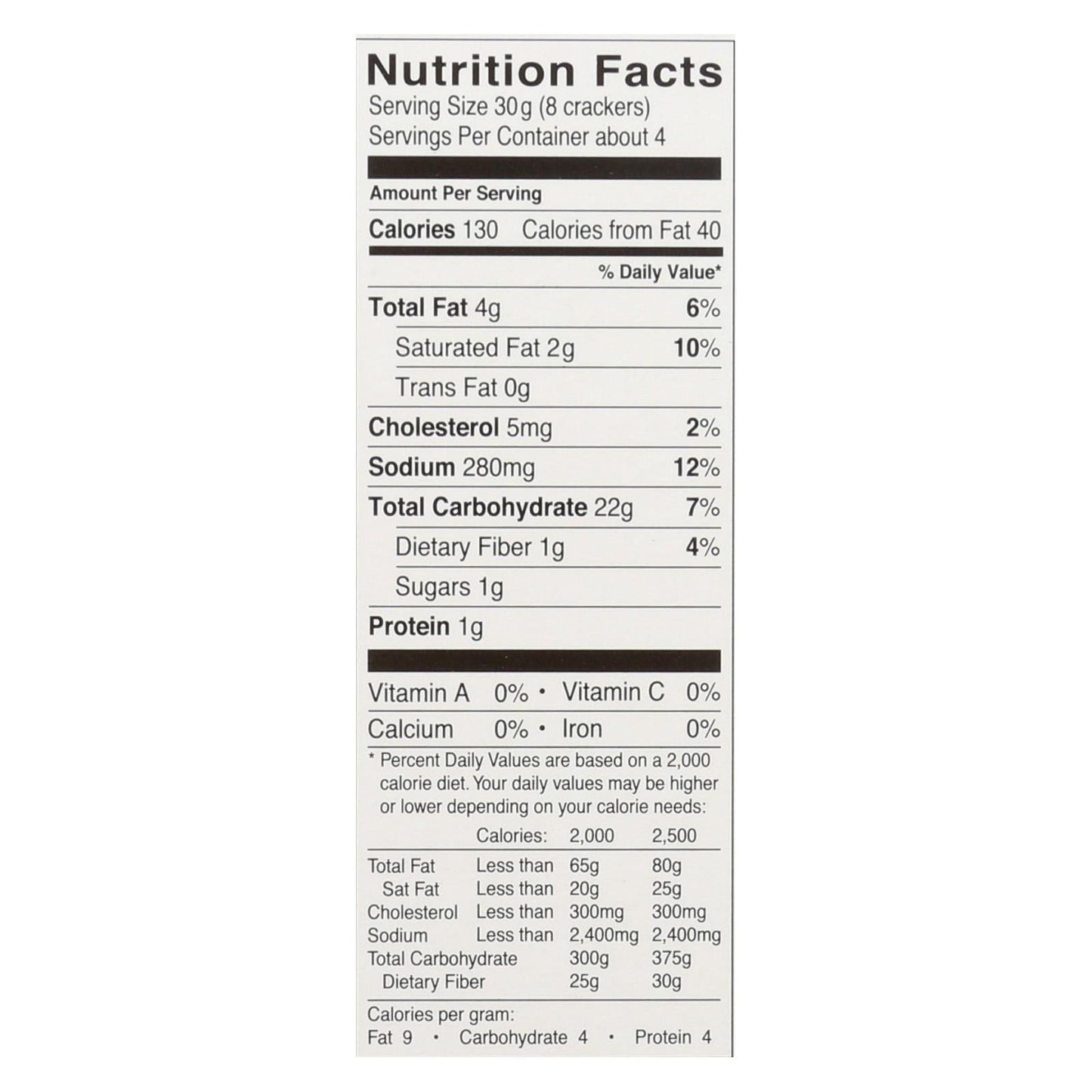 Glutino Cheddar Crackers, 6 Pack, 4.4 Oz.
