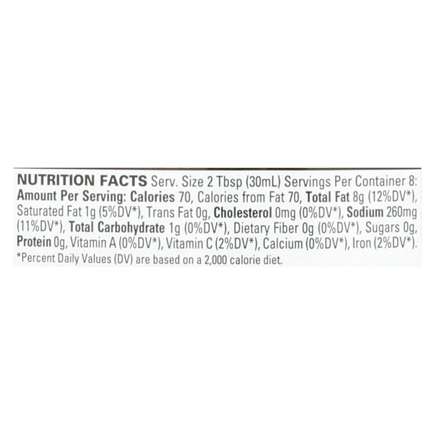 Organic Ville Sun-Dried Organic Tomato Garlic Vinaigrette Dressing (Pack of 6 - 8 Fl Oz Bottles)