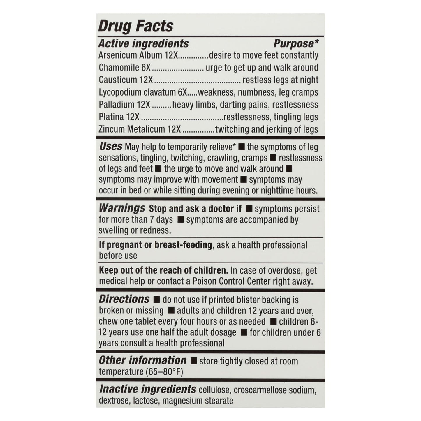 Natrabio Restless Legs Tablets (Pack of 60)