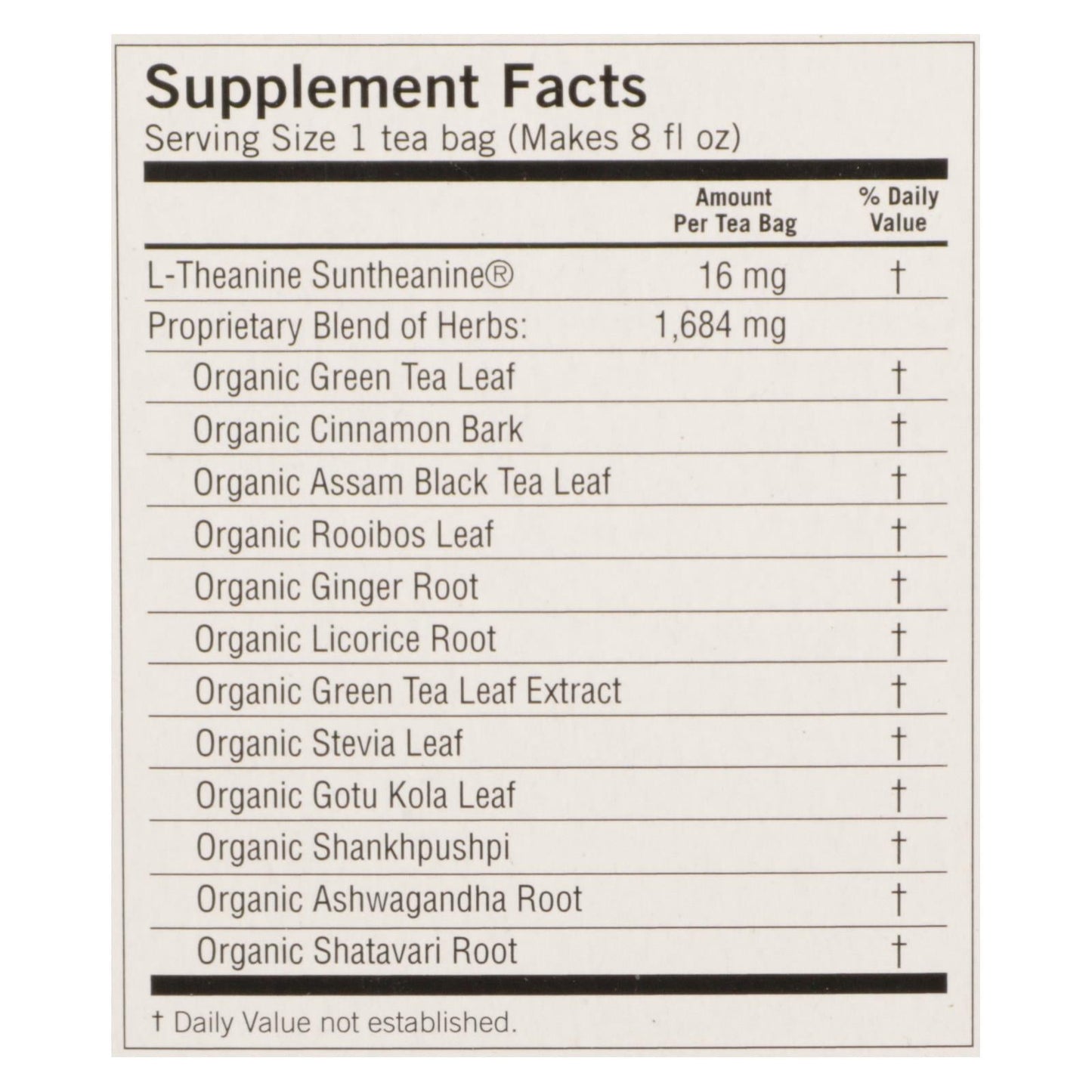 Yogi Perfect Energy Herbal Tea, Vanilla Spice, 6 Pack x 16 Tea Bags