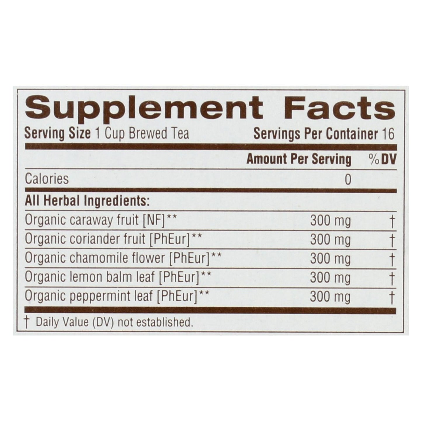 Traditional Medicinals Organic Gas Relief Tea, 16 Bags, Case of 6