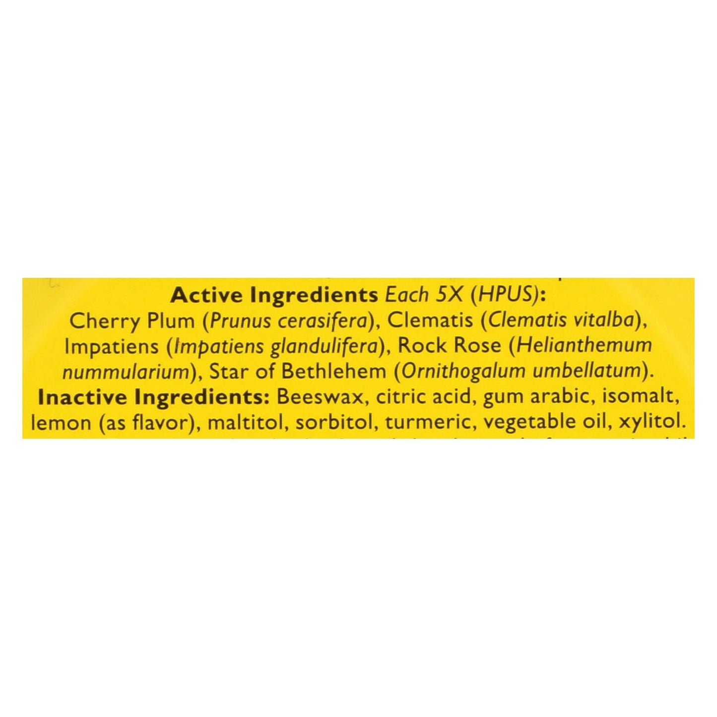 Bach Rescue Remedy Pastilles - Lemon Flavor (Pack of 12 - 50 Grm)
