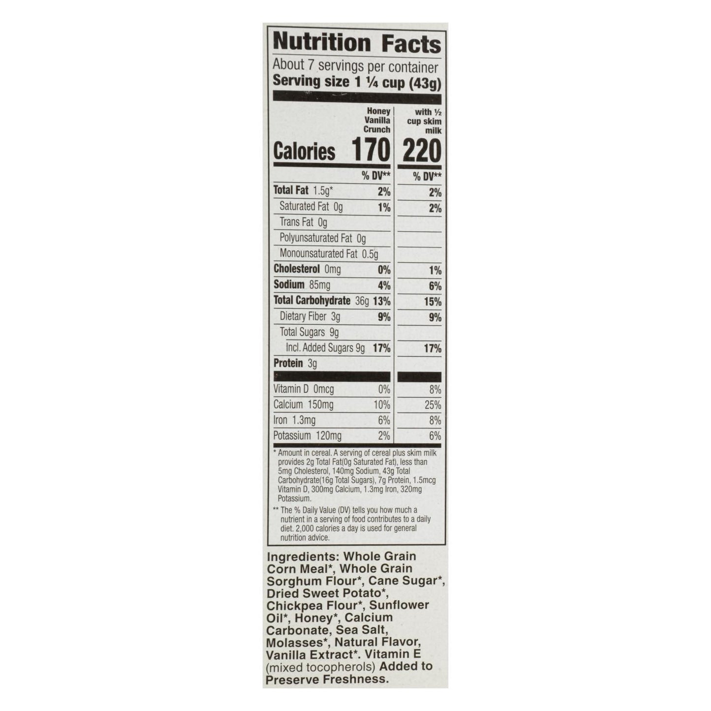 Cascadian Farm Honey Vanilla Crunch Cereal, 10.5 Oz (Pack of 12)